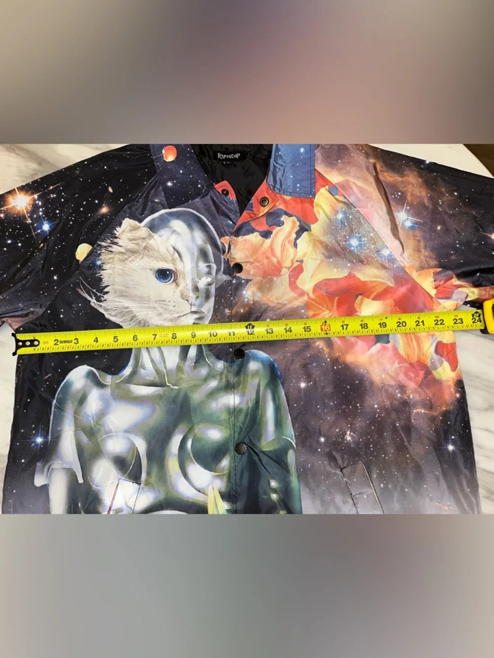 Ripndip Galaxy Cat Alien Jacket Mens Large Space Graphic Streetwear - Picture 7 of 11